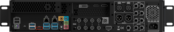 Rear view of the new TriCaster TC1 with four SDI inputs and four SDI outputs