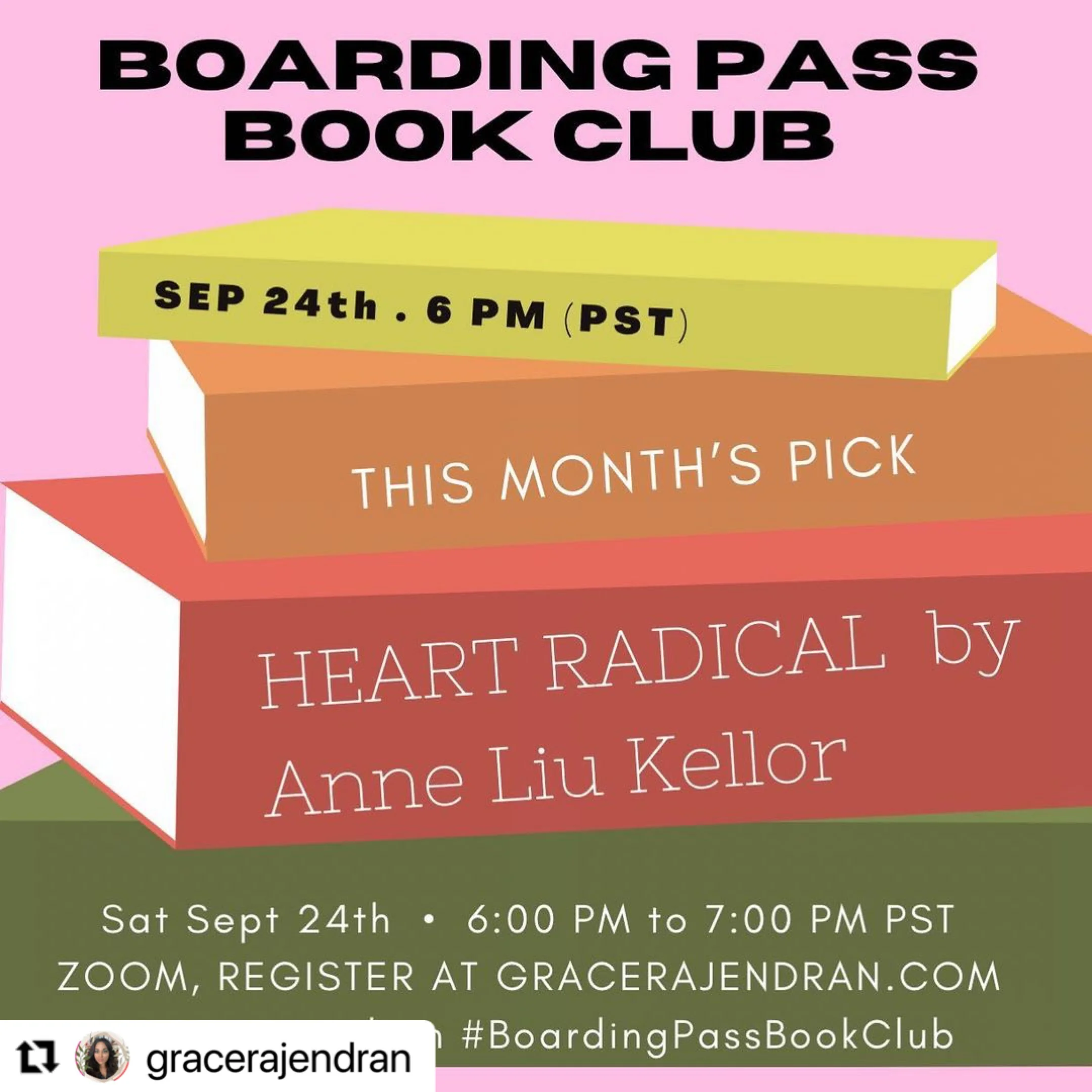 Author Talk with Grace Rajendran's Boarding Pass Book Club