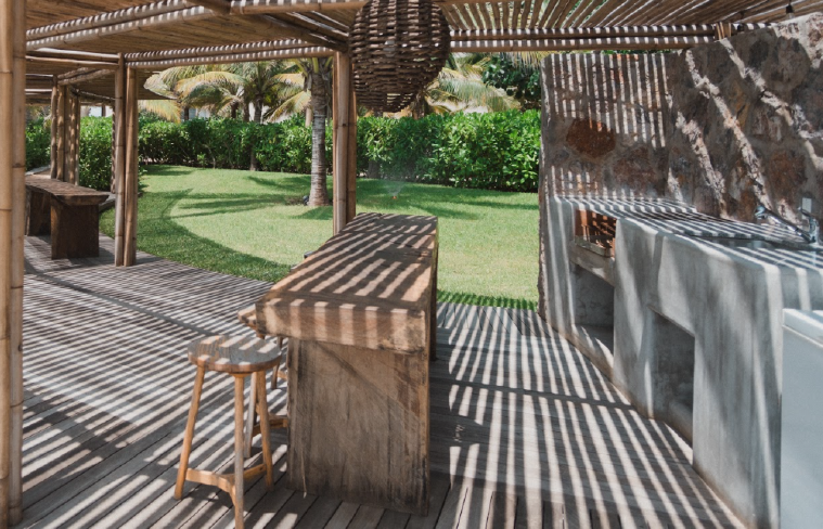Bamboo Pergola / Grill Area