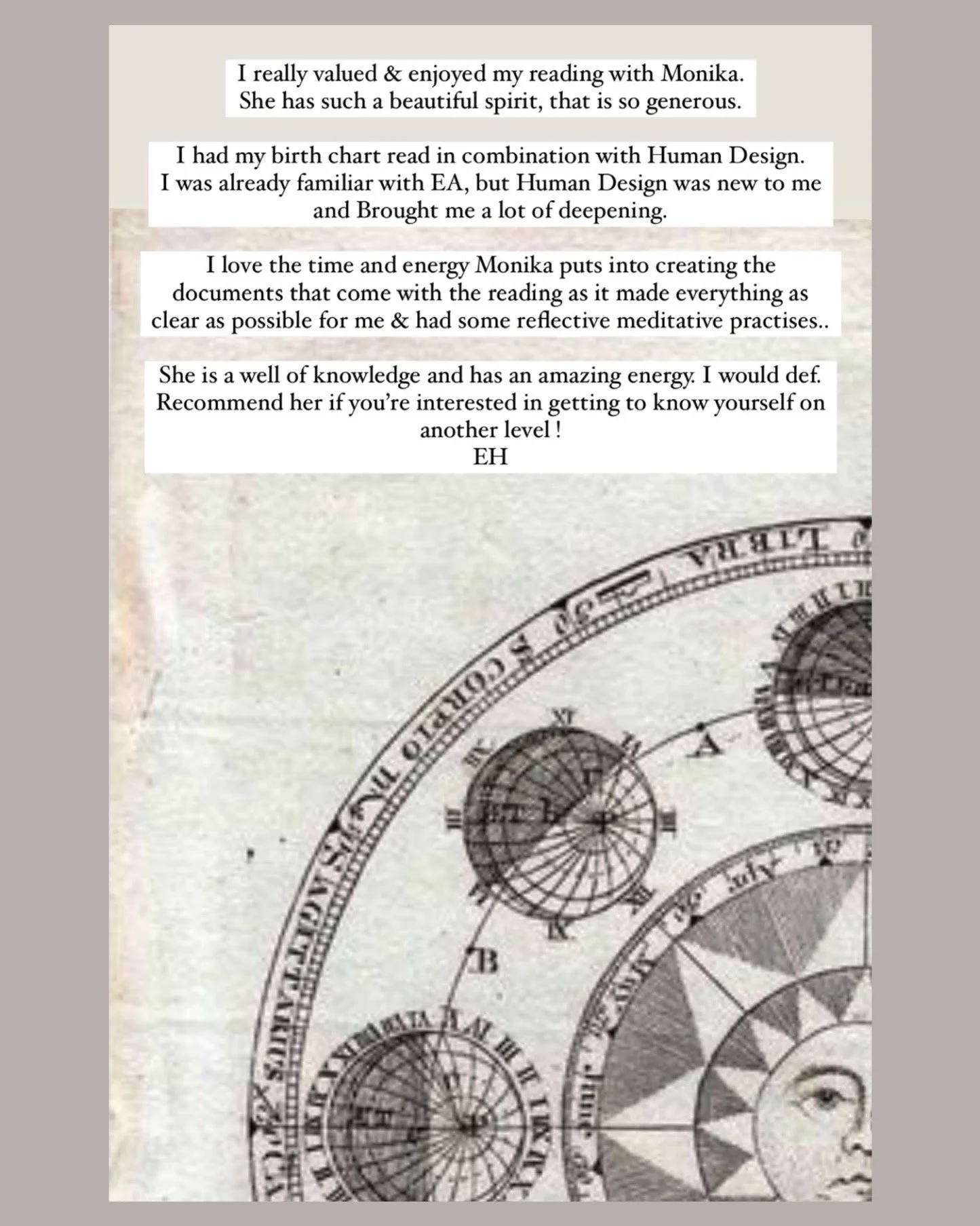 ASTRO INTEGRATED READING: I really valued &amp; enjoyed my reading with Monika. She has such a beautiful spirit, that is so generous...