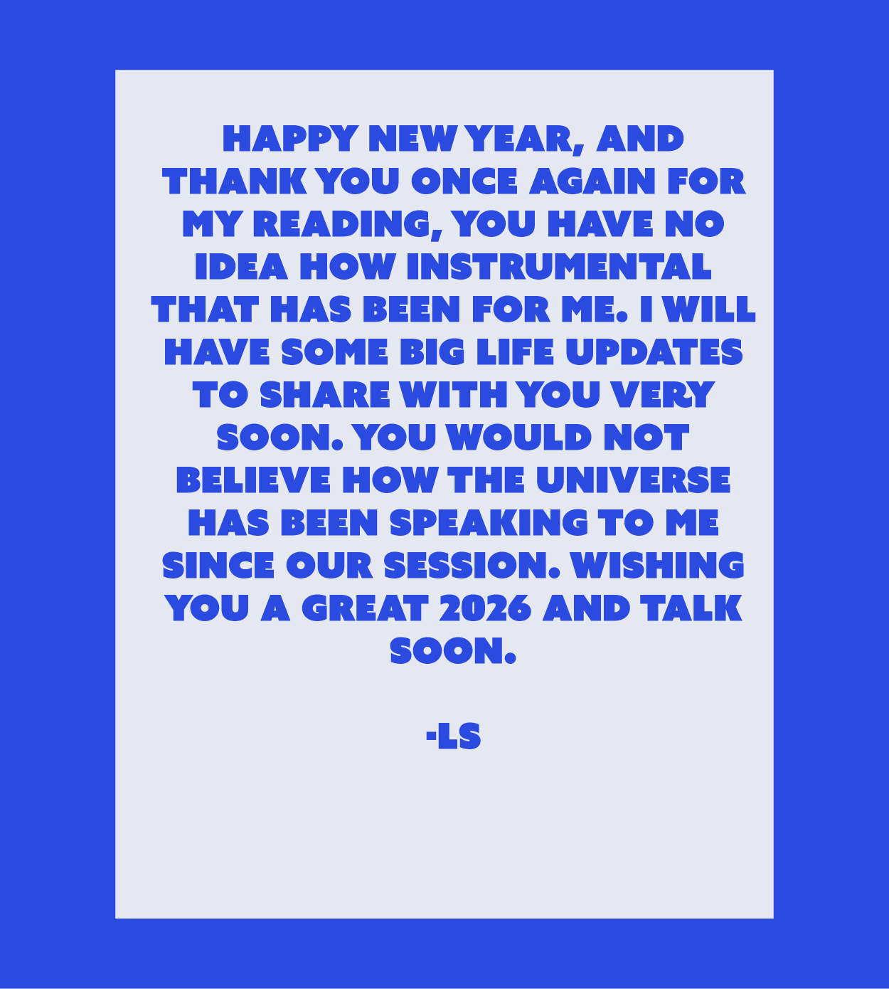 you have no idea how instrumental that has been for me