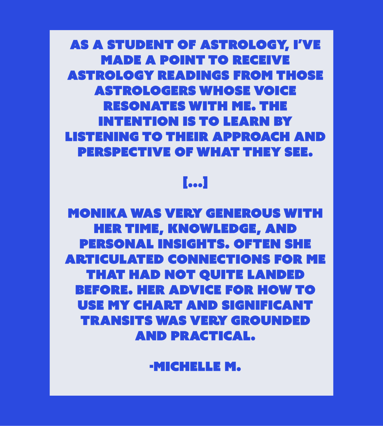 Often she articulated connections for me that had not quite landed before. 