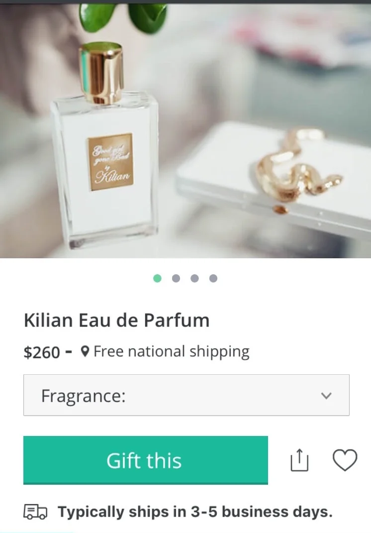 I am totally obsessed with Kilian. This fragrance comes with it's own clutch. Two gifts in one. Yes!