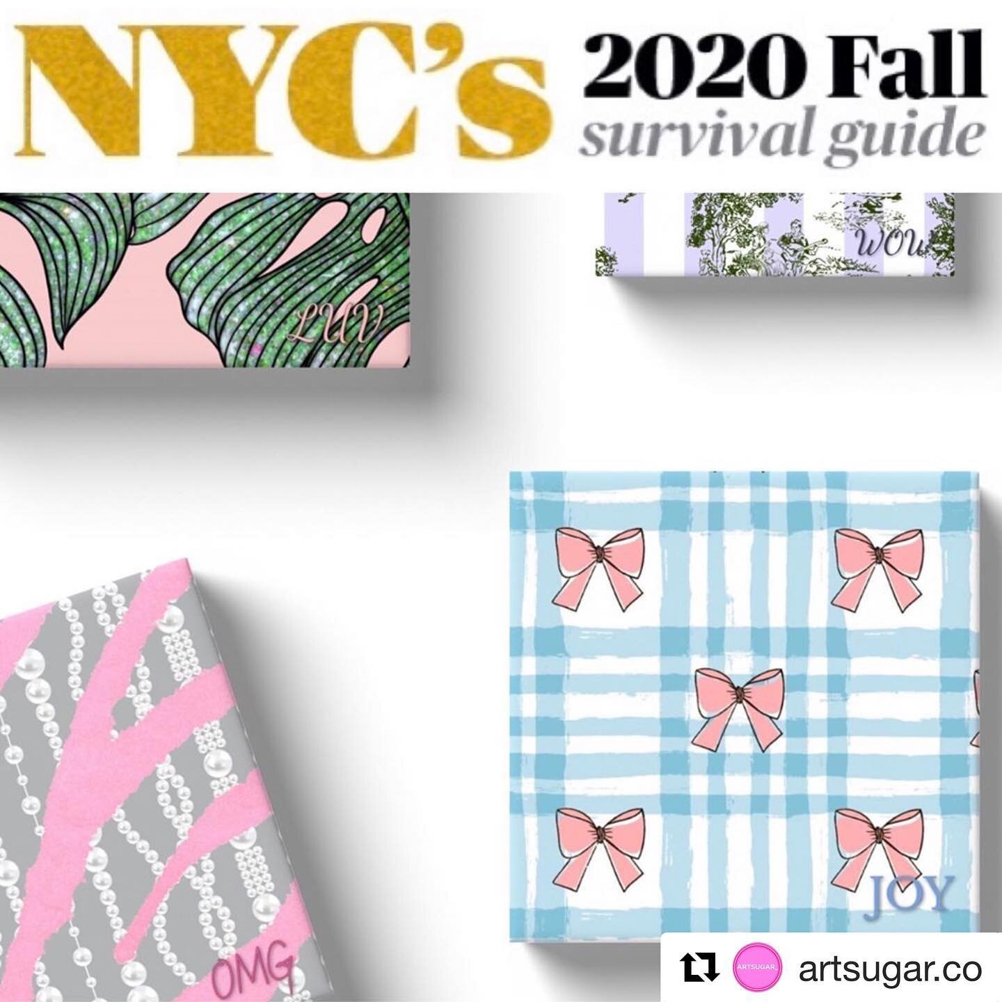 NY Mag says The Hamptons Collection is what you need to survive the fall 🍂 @nymag / @artsugar.co 
🍁
Monogram Your Art Hamptons Style  ArtSugar x Amanda Lauren
🌾
Welcome to The Hamptons! This textile-on-canvas series captures the style and spirit o