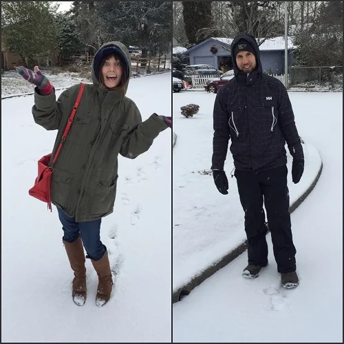 Also, it snowed