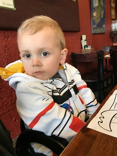 The toddler is also easier to handle when we are all together