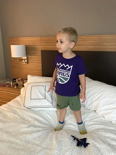 He was pretty eager to don his Kings shirt tho