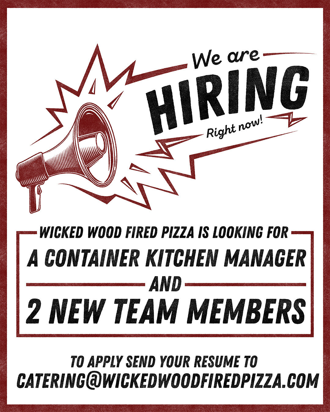 Looking for a fun job within the world of wood-fired pizza? Enjoy working with an awesome friendly crew? 

We are currently looking for a 2 new part-time team members and a manager for our container kitchen in Fayetteville! If your interested shoot u