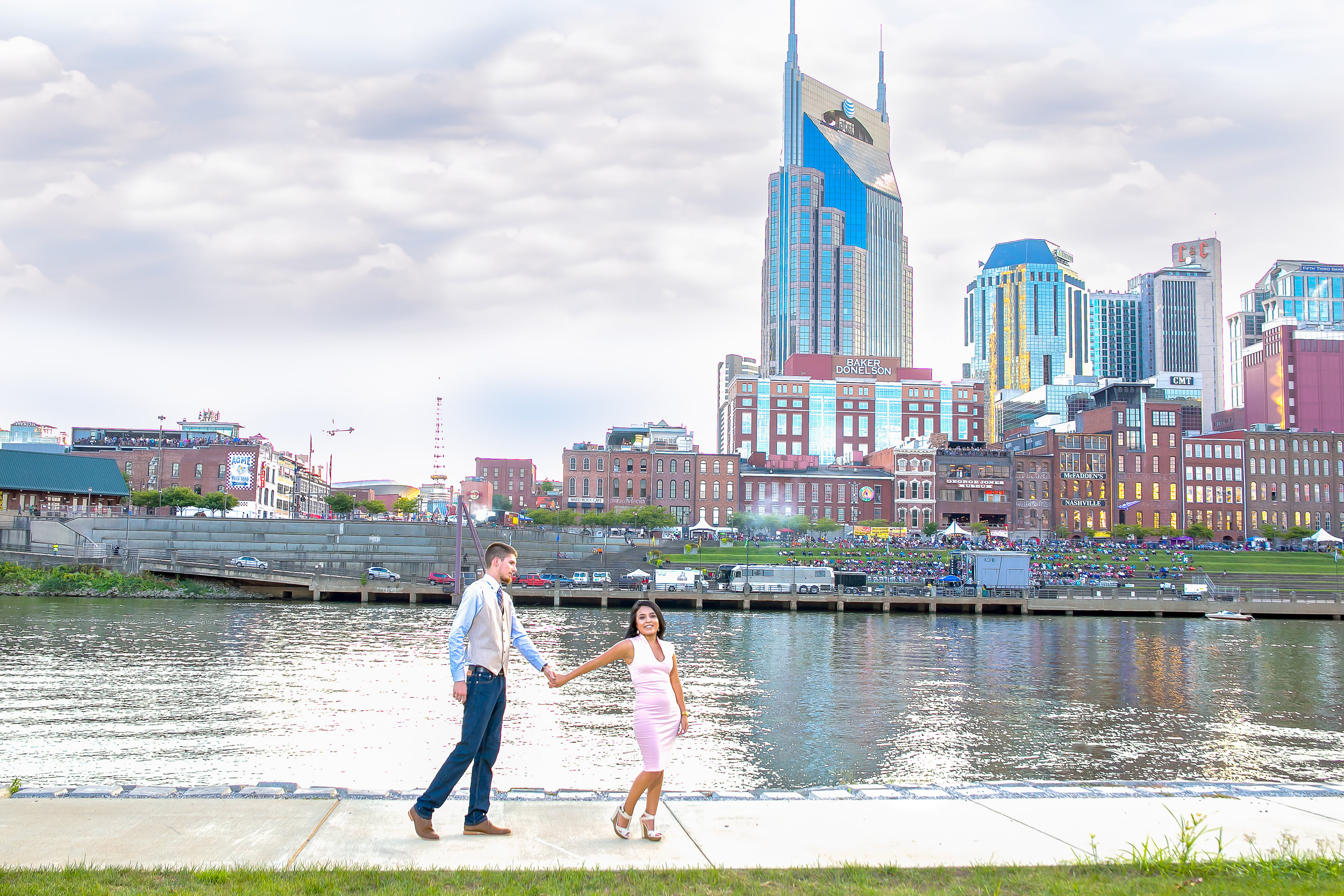 Sonia and Joseph, enjoying a beautiful Nashville skyline.