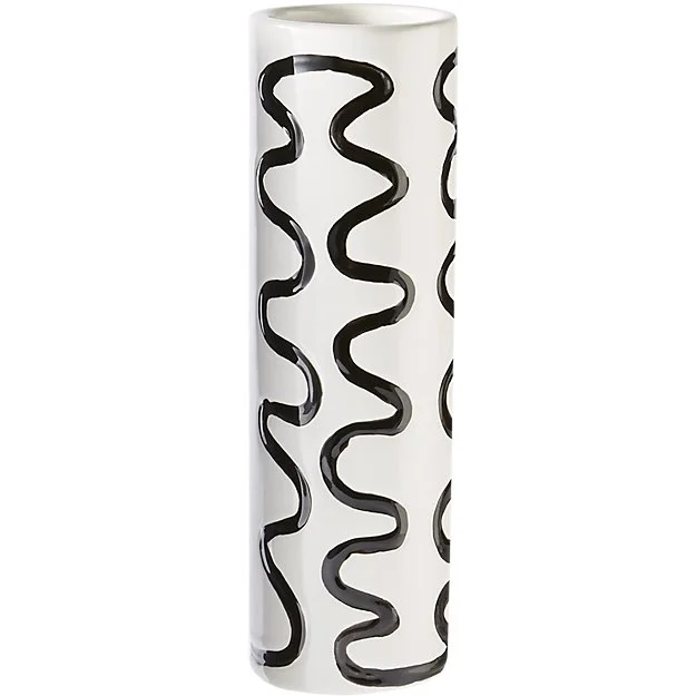 SCRIBBLE BLACK & WHITE VASE - $10 Simple & Fun - this vase will add character to any space!