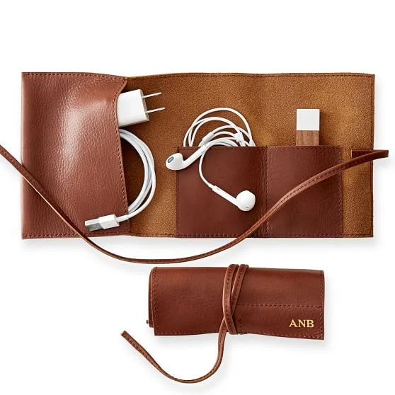 LEATHER CHARGER ROLL-UP - $49