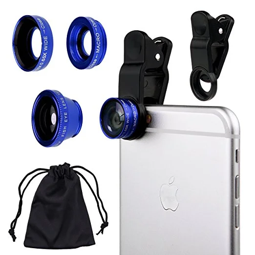 3 IN 1 CELL PHONE CAMERA LENS KIT - $13 The days of blurry selfies will be long gone with this set of lenses for his phone.