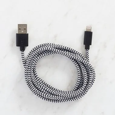 XL BRAIDED iPhone CORD - $20 These cords come in extremely handy when you have a plug farther away. I use one of these in my car for the person in the back if they need a charger, and beside my bed because the outlet is farther away.