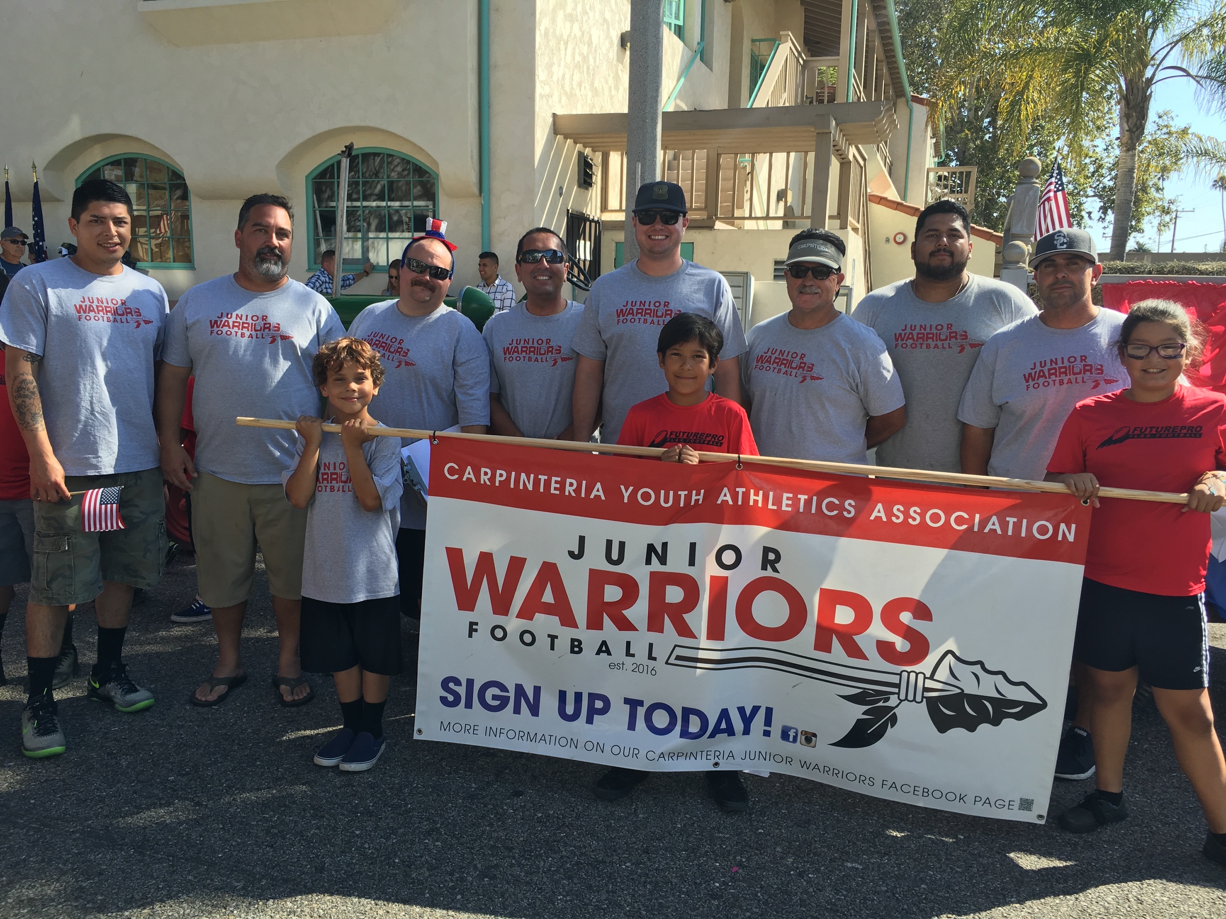 2016 Coaches and Board members together at Carpinteria Independence Parade.