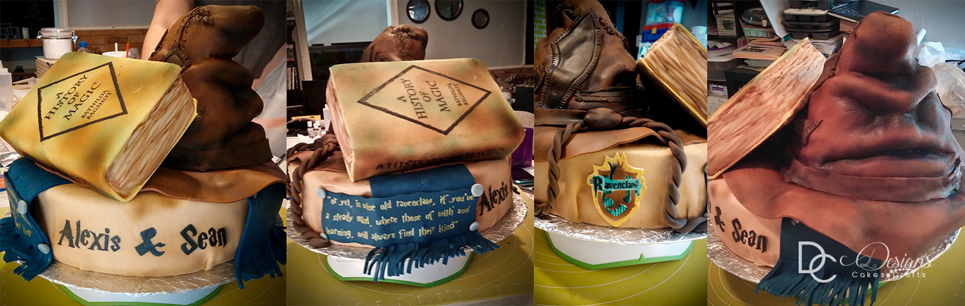 Sorting Hat - Harry Potter Red Velvet Engagement Cake