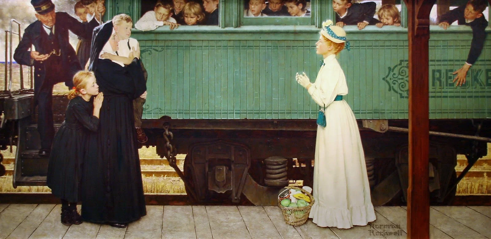 More Than A Basket of Fruit Norman Rockwell Painting-"Good Boy" Image Copyright - Steven Oliver 2009