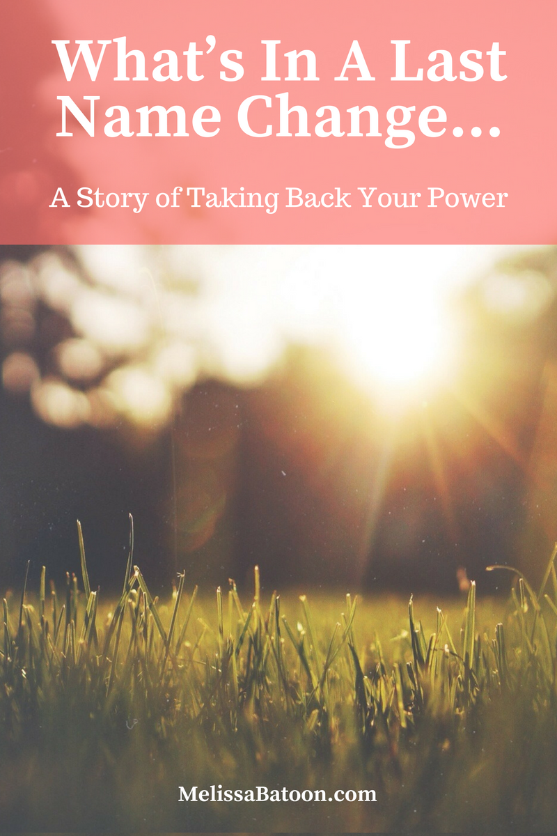 What’s In A Last Name Change...