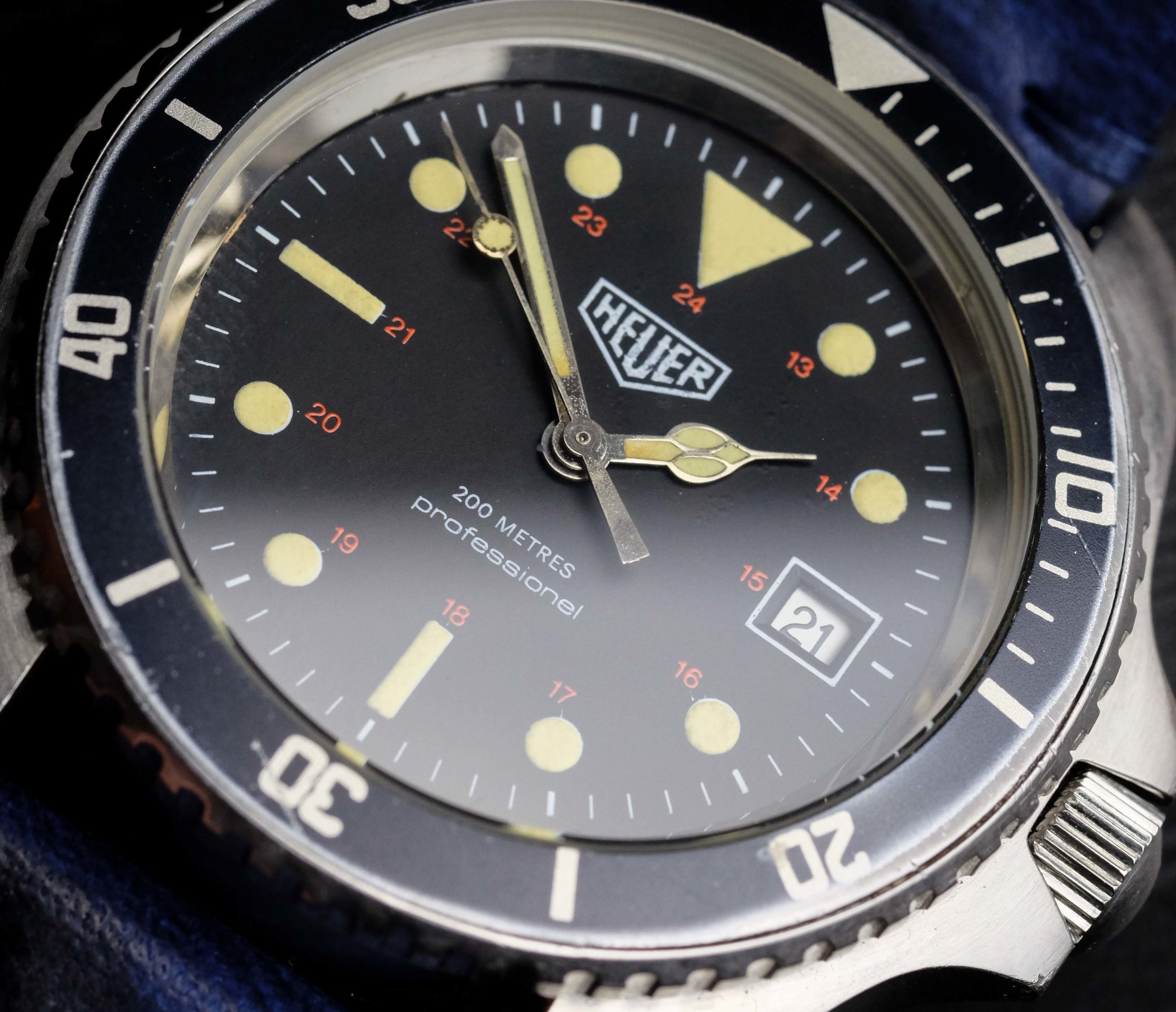 Cathedral hands and 24-hour red Arabic numerals