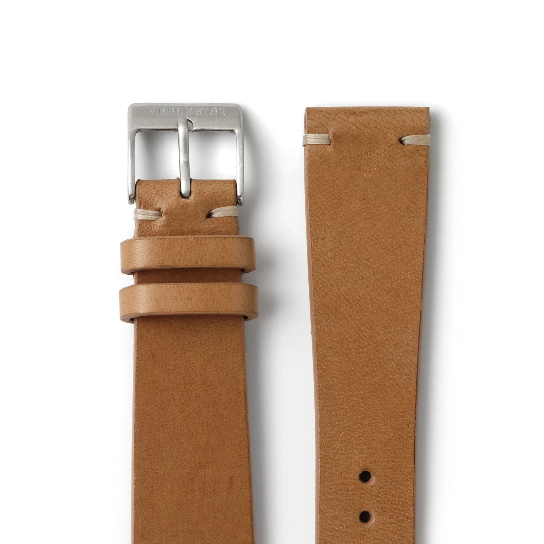 Marron Watch Strap (Corner Stitch)
