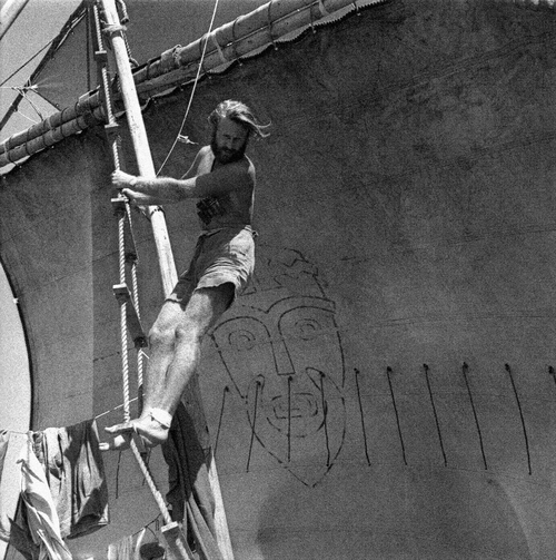 Thor Heyerdahl aboard Kon-Tiki (The Kon-Tiki Museum)