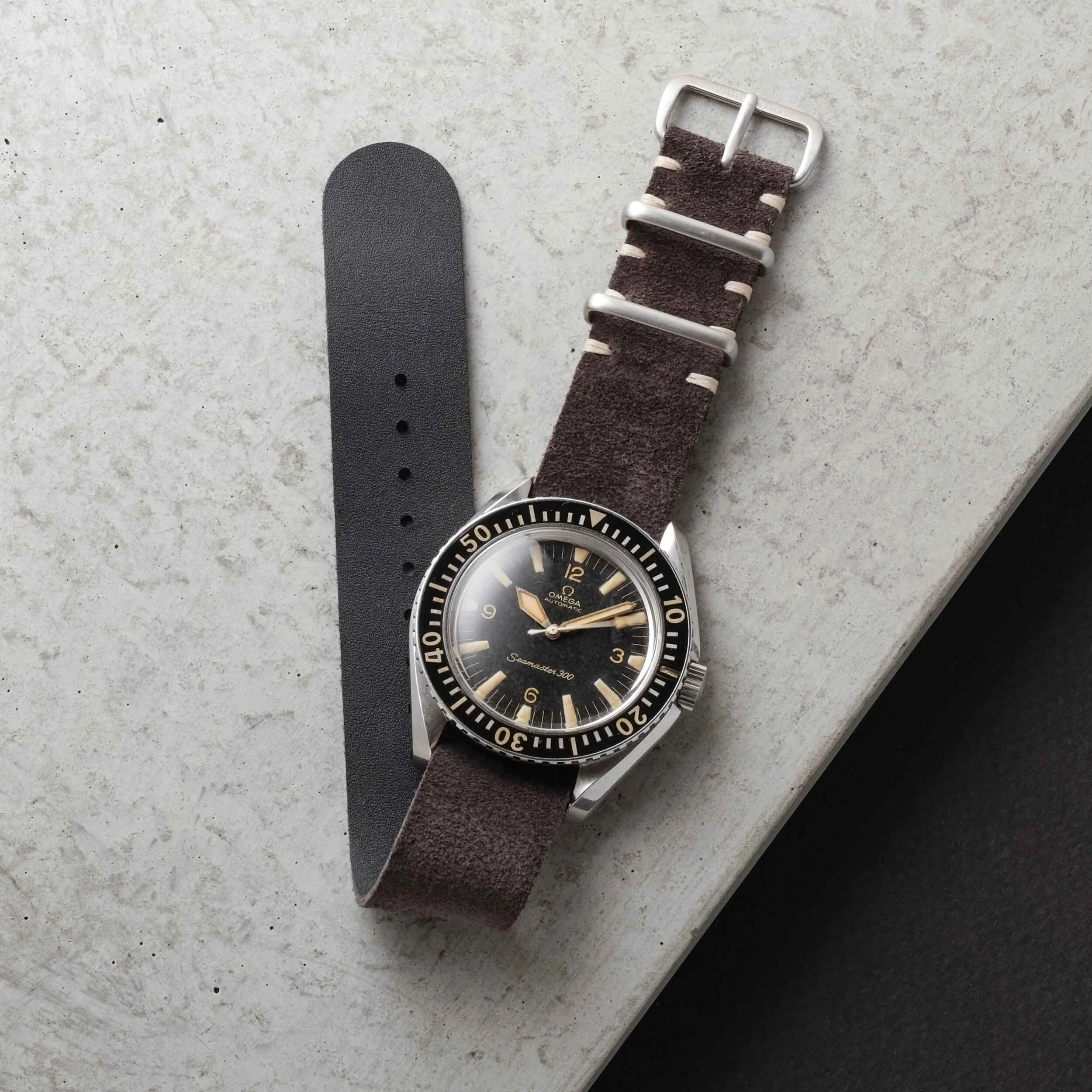 suede nato strap