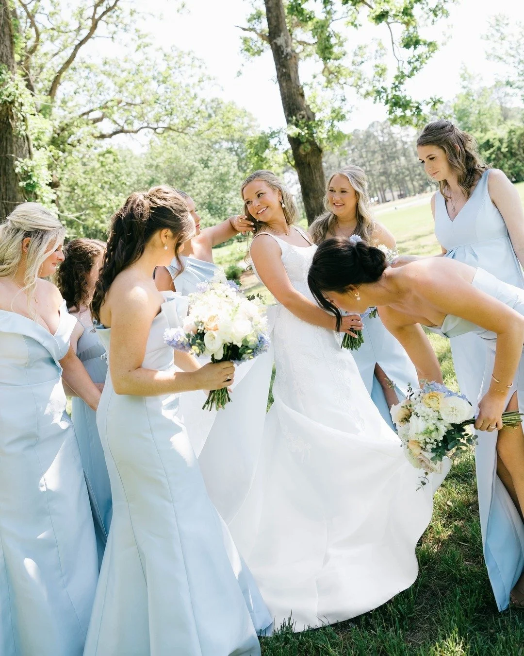 Tori said &ldquo;I do&rdquo; in a timeless Anne Barge gown, surrounded by her bridesmaids in beautiful blue -- a day full of love and classic charm 🩵🥂

Photography/ Videography: @colbychasecollective @whitneychasecollective
Venue: @thecornealiuspro