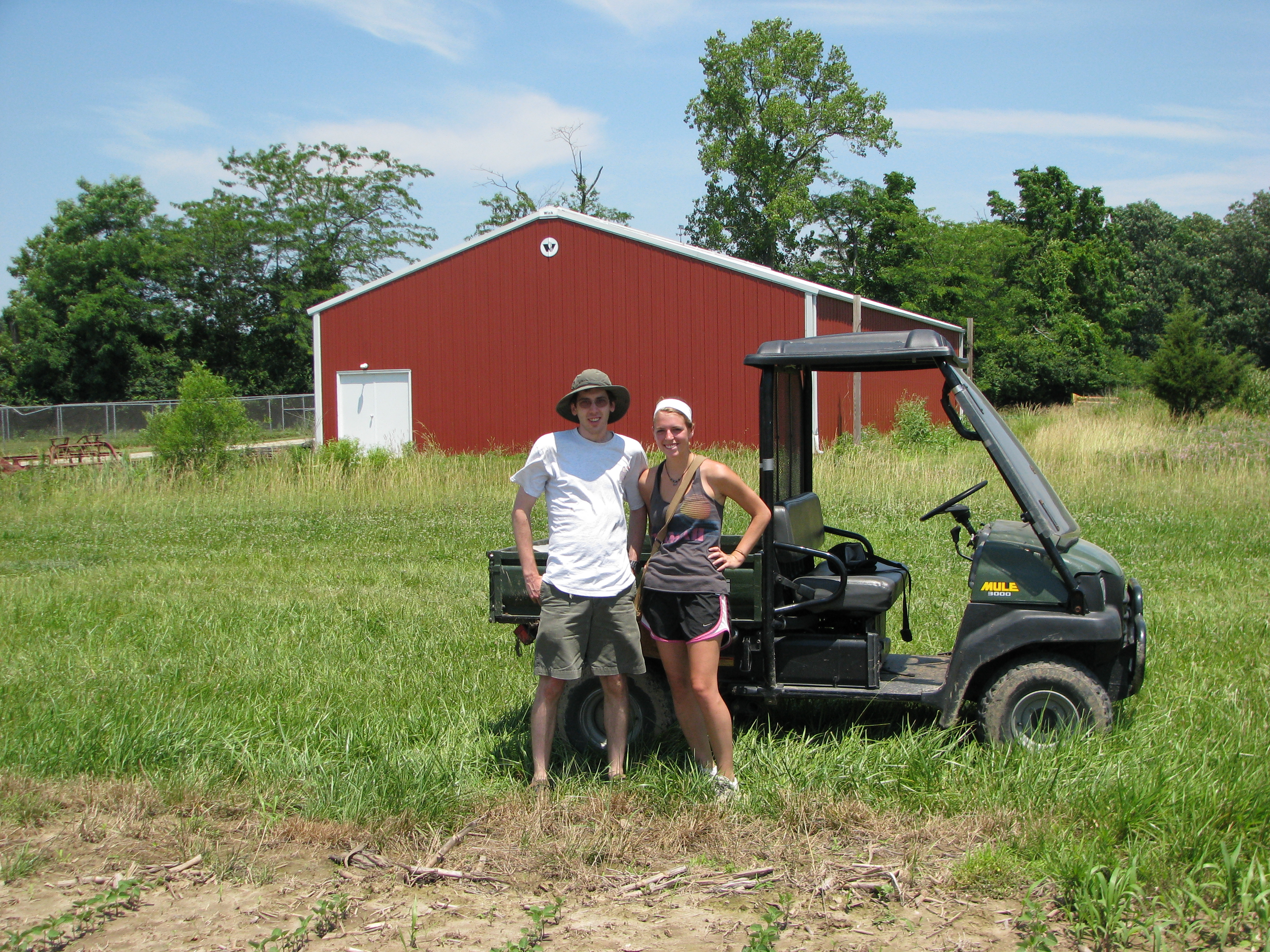 Kelsey and I out collecting spiders.