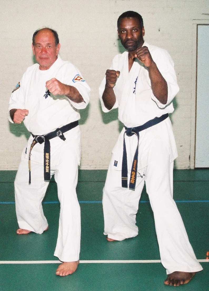 Steve with Hanshi Arneil on passing his Sandan 14/08/2005