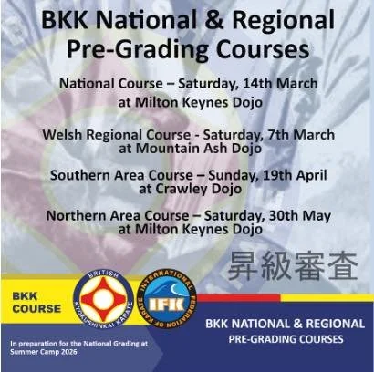 Save the dates for your upcoming BKK pre-grading courses! Please see more details on the poster.

#bkkkyokushinkai #BKK #kyokushin #ifkkyokushin #strengthinunity #karate