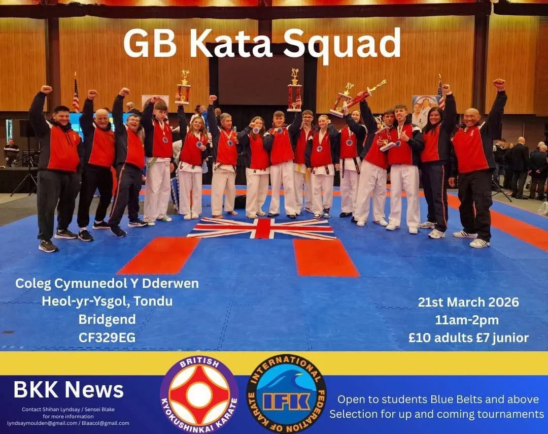 A reminder about the GB Kata Squad tomorrow. Please see more details on the poster. We hope to see you there!💪

#BKK #bkkkyokushinkai #kyokushin #ifkkyokushin #karate #strengthinunity