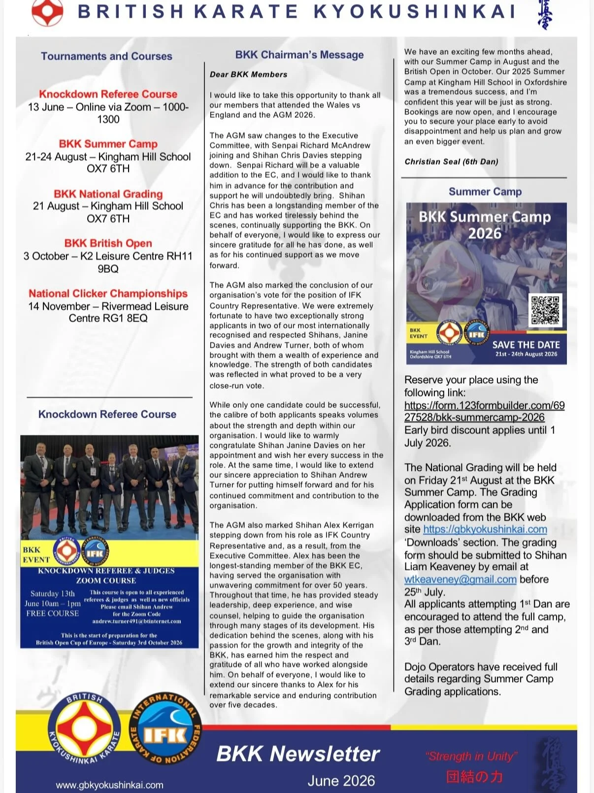 The short June 2026 edition of the BKK Newsletter. See the key upcoming dates on Page 1. 📍 #bkk #bkkkyokushinkai #ifk #kyokushin #karate