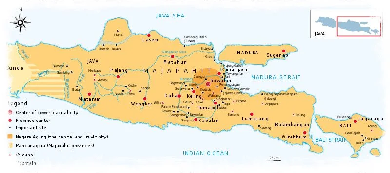 Map of Majapahit Empire