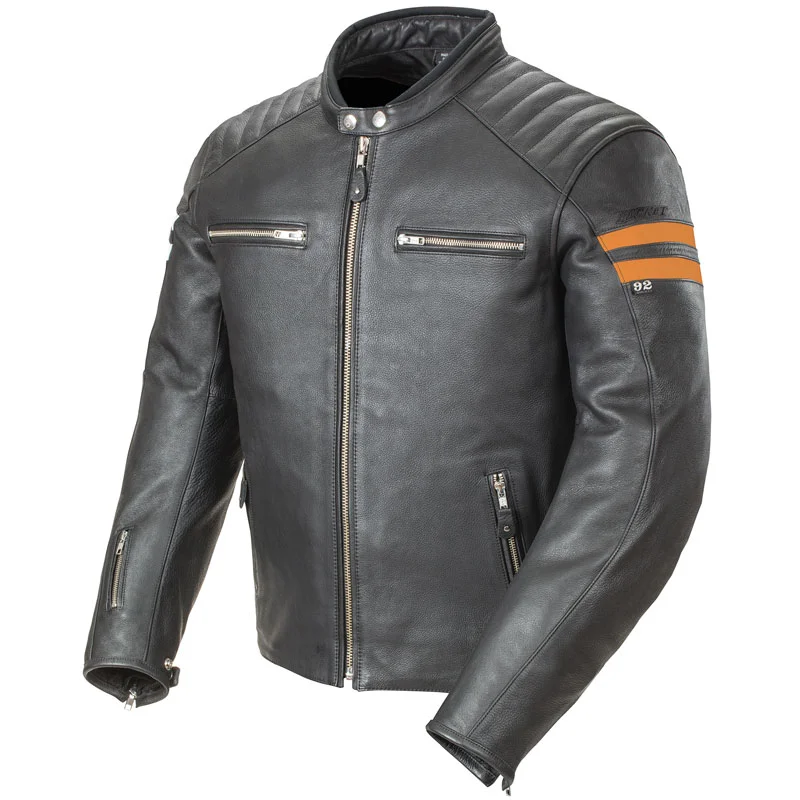 レザージャケット HUECLOSET RACING CROP BIKER JACKET (3 colors) BTR192 Classic '92 Jacket — Joe Rocket