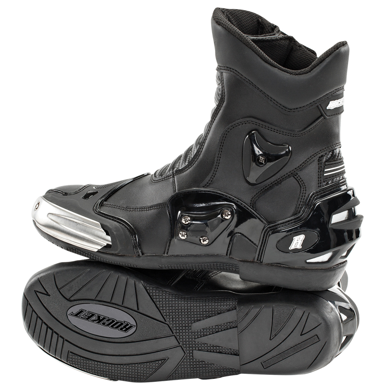 Joe Rocket Mens Nova Leather Boots Black, Size 7