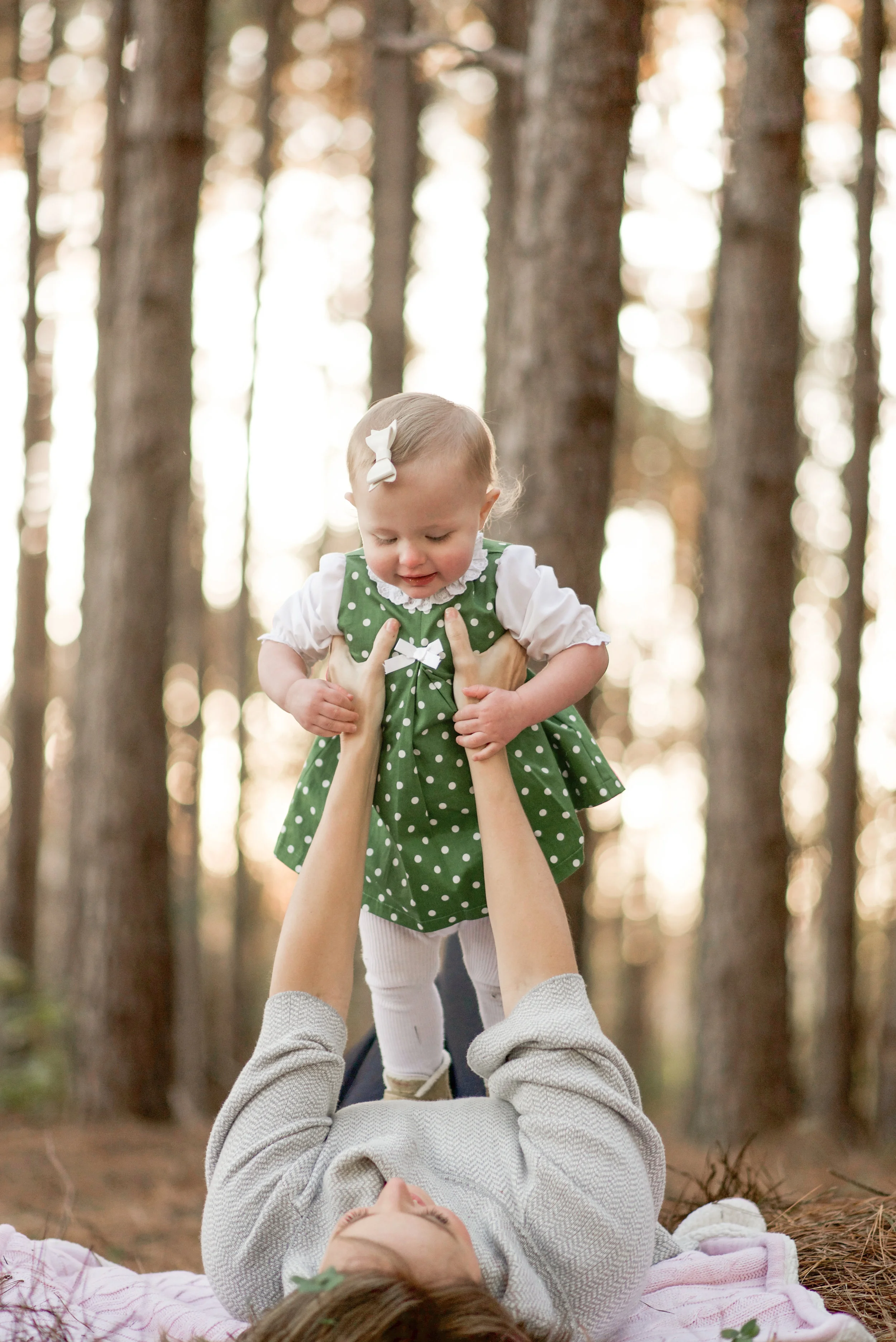 Adrienne + Greg | Wooded Holiday Portraits | Charlotte, NC