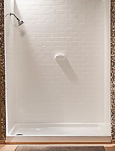 Tub Shower Surround Options, Faux Subway Tile Shower Surround
