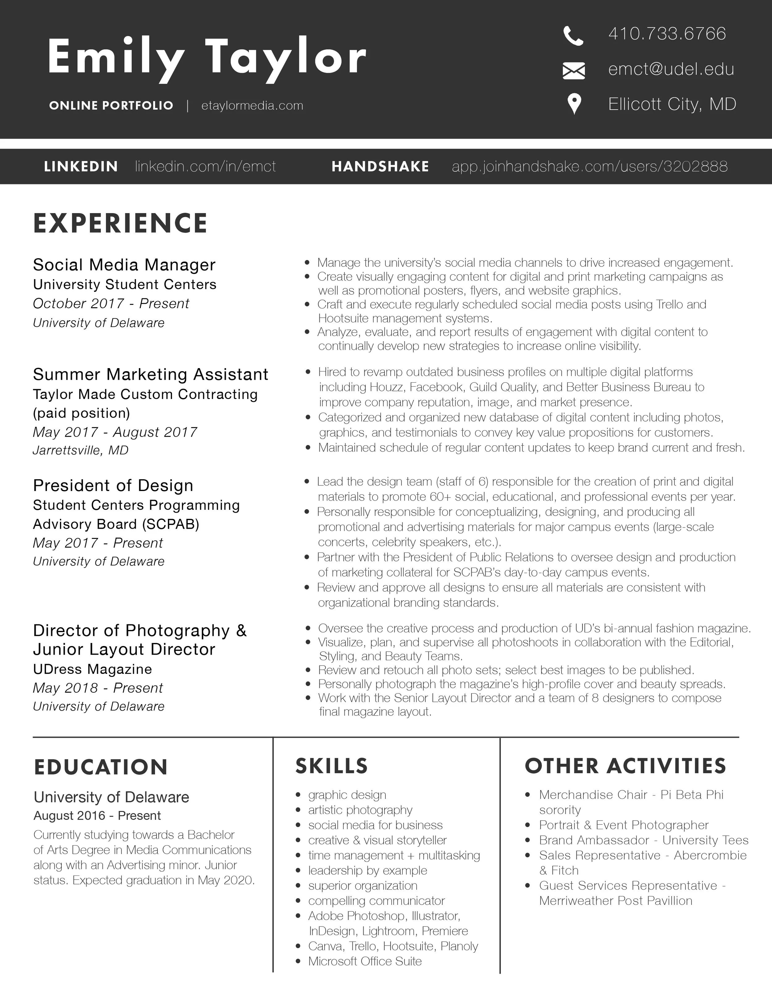 MODERN RESUME