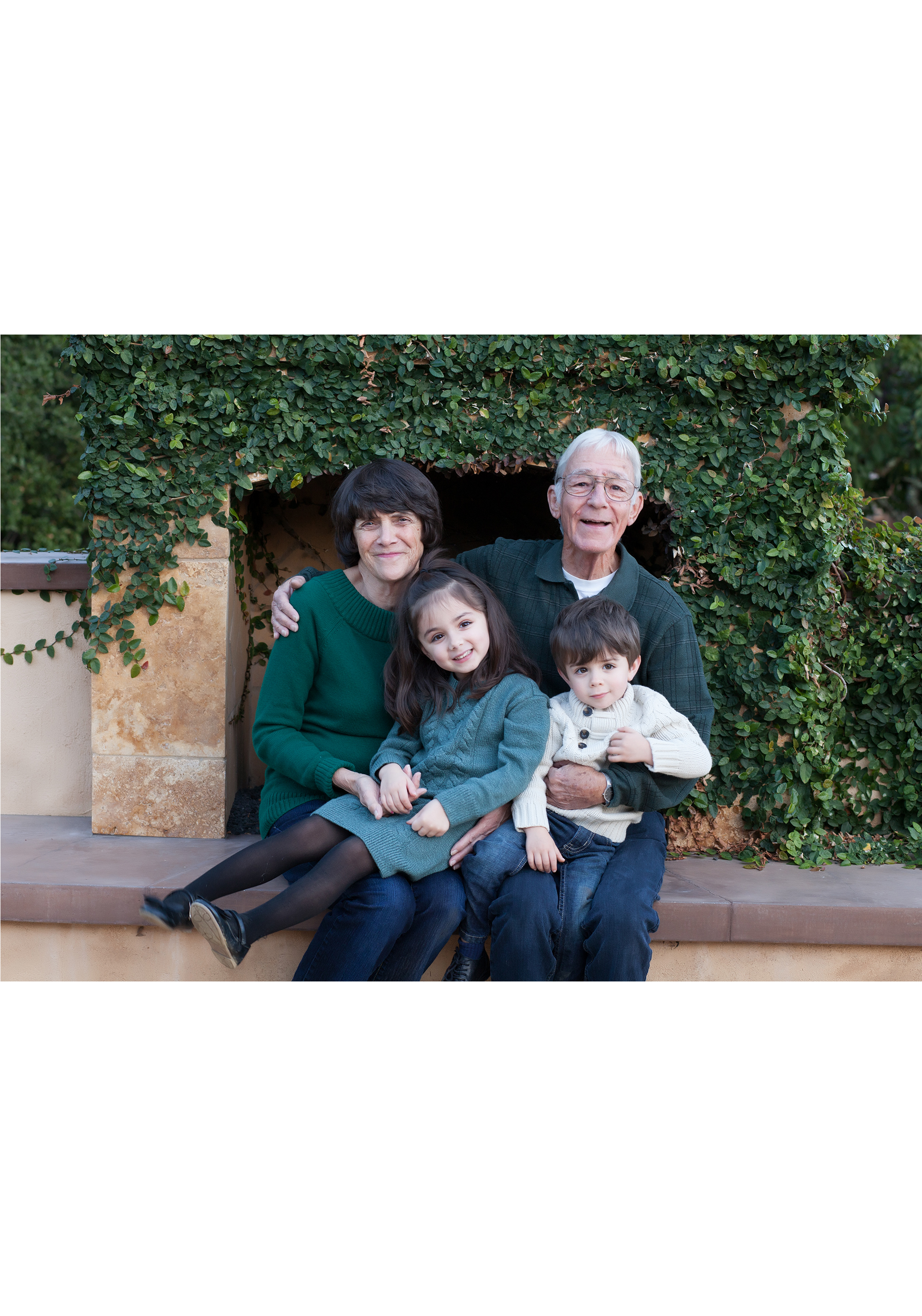 Copy of Copy of grandparents portrait with grandchildren in lafayette, ca