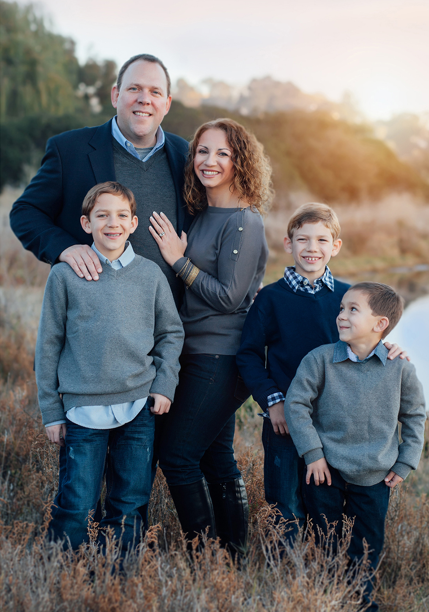 family portrait waterfront outdoor for walnut creek family