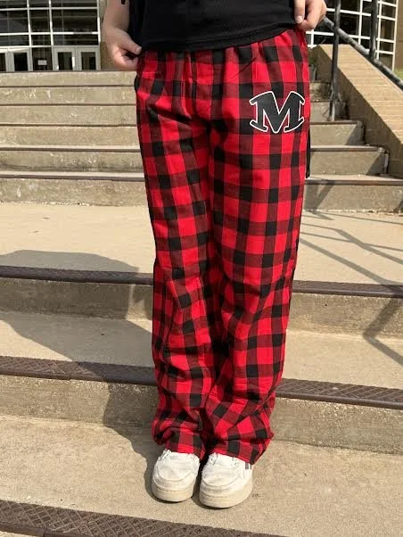 New Rockin M red plaid PJ pants