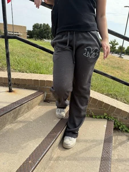 Gray Sweatpants with Rocking M