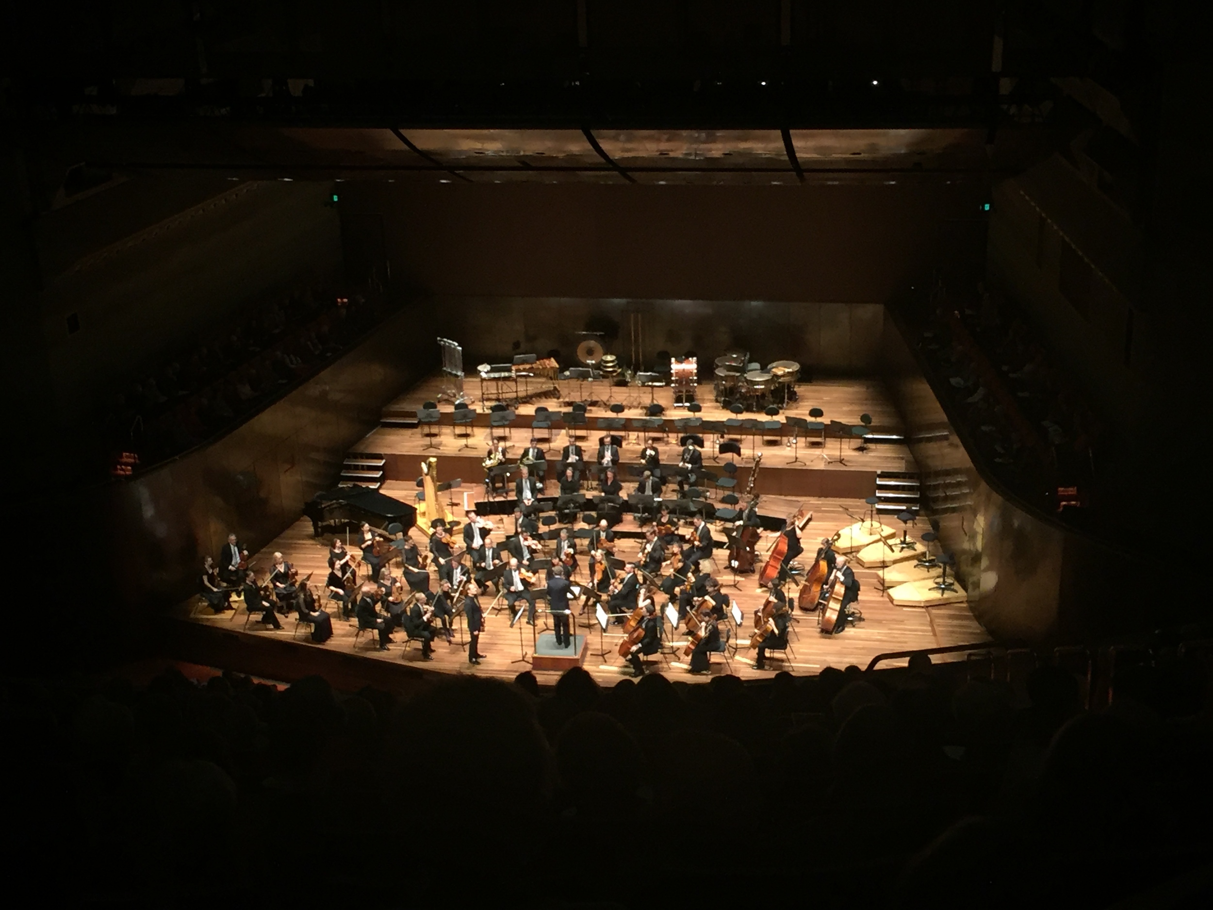 Richard Tognetti with the Melbourne Symphony Orchestra, conducted by Sir Andrew Davis. Image: © Jasen Scott, 2016.