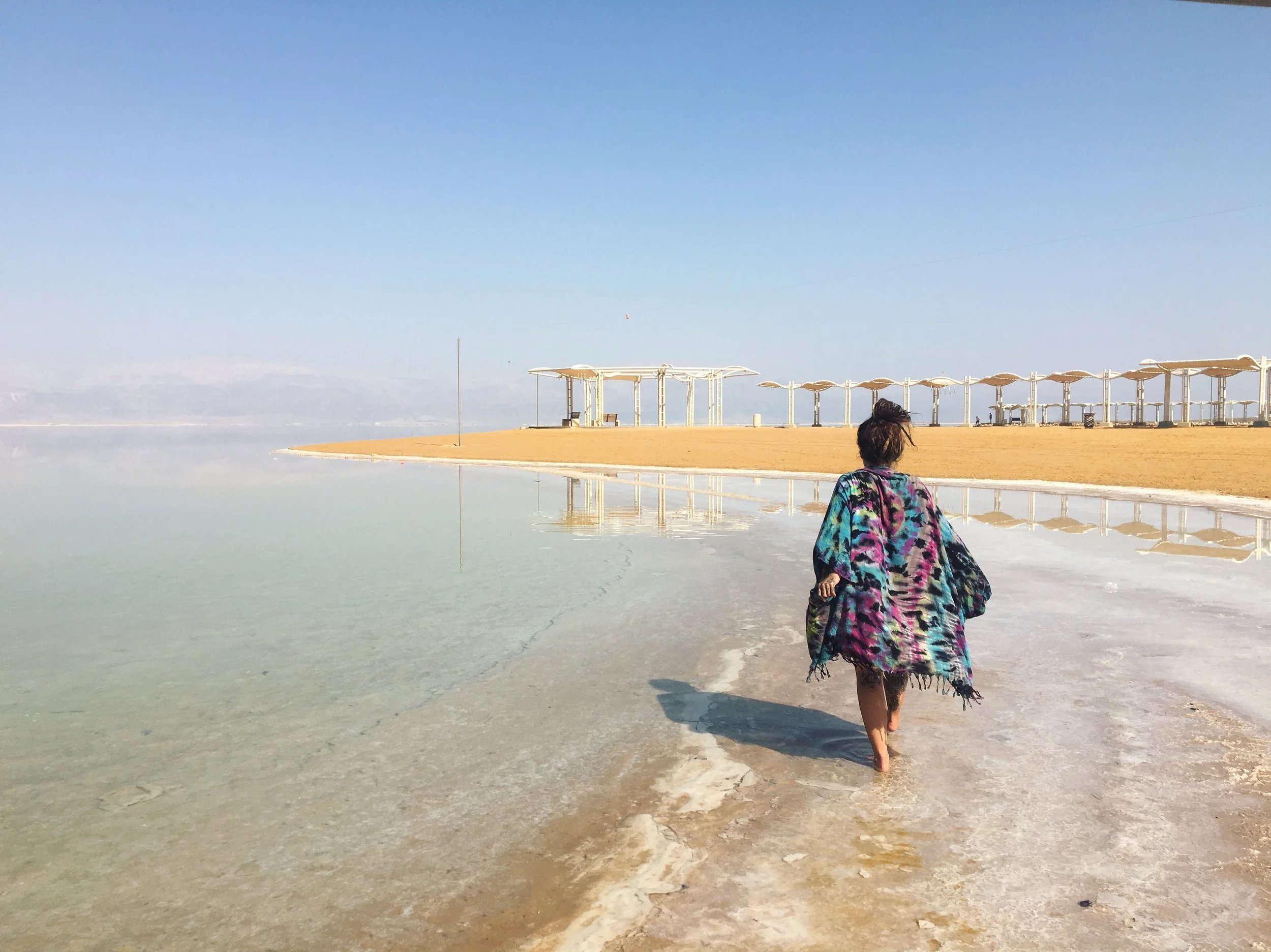 Cover up at the Dead Sea
