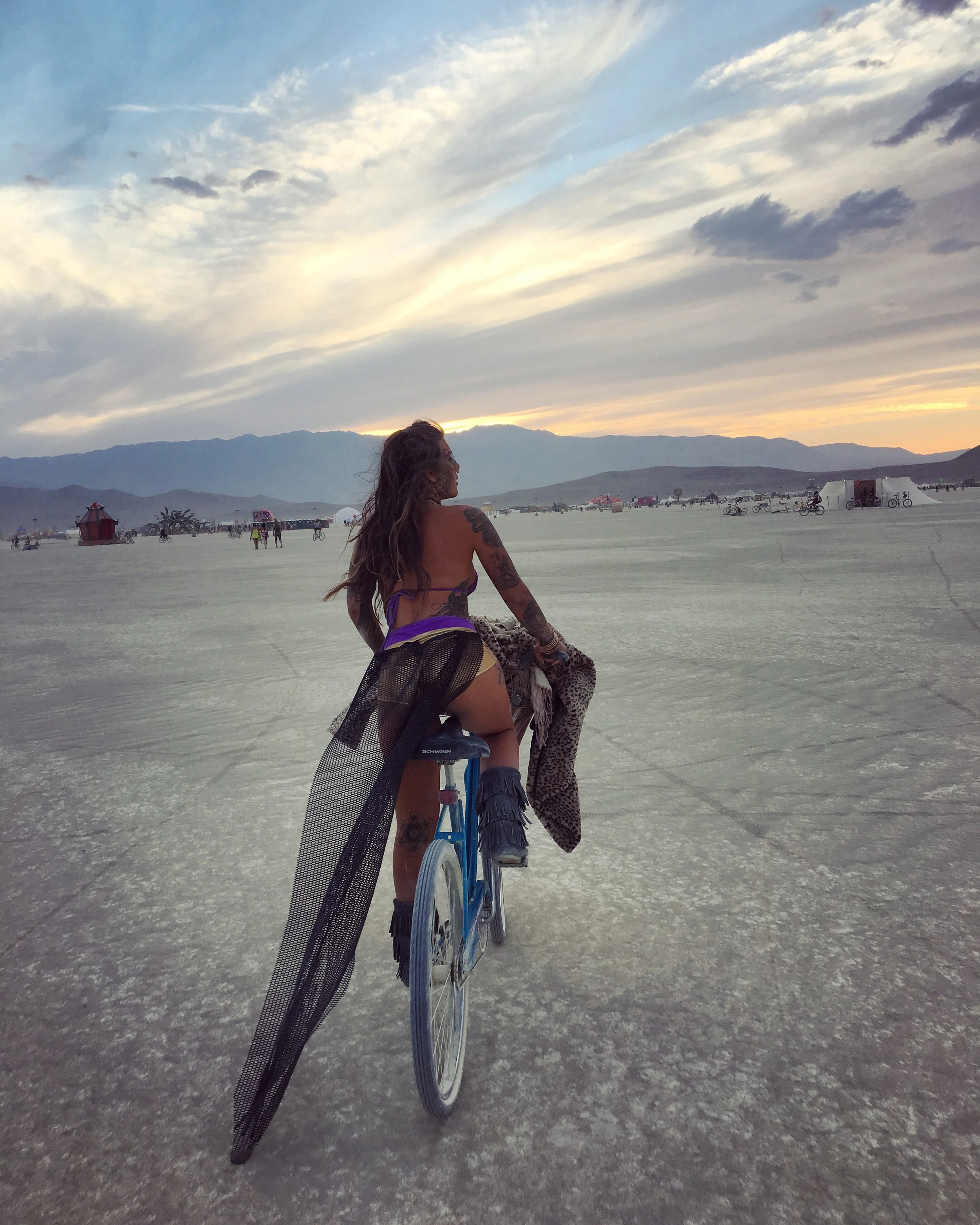 Bike all around Black Rock City, Nevada