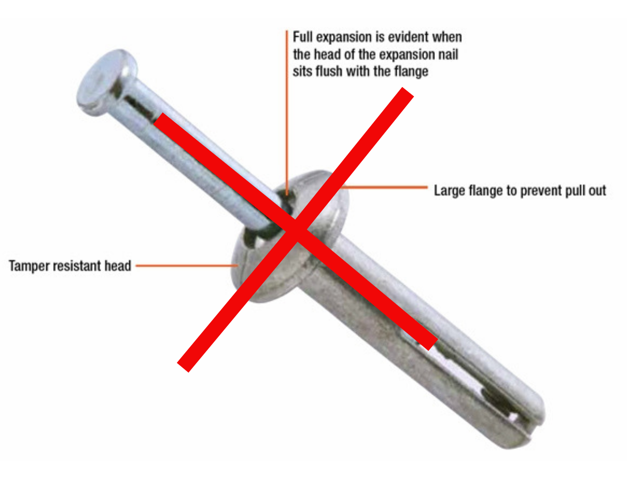 Please stop using Zinc Anchors in fire walls….