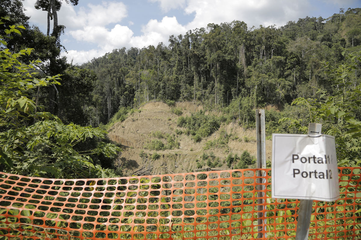 The site of the proposed portal declines entrance.