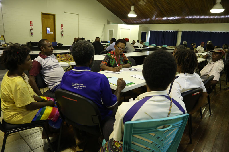 Participants (above and below) during the workshop at the NARI conference centre.