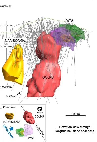 Figure 1 Wafi-Golpu Project - mineral resources.