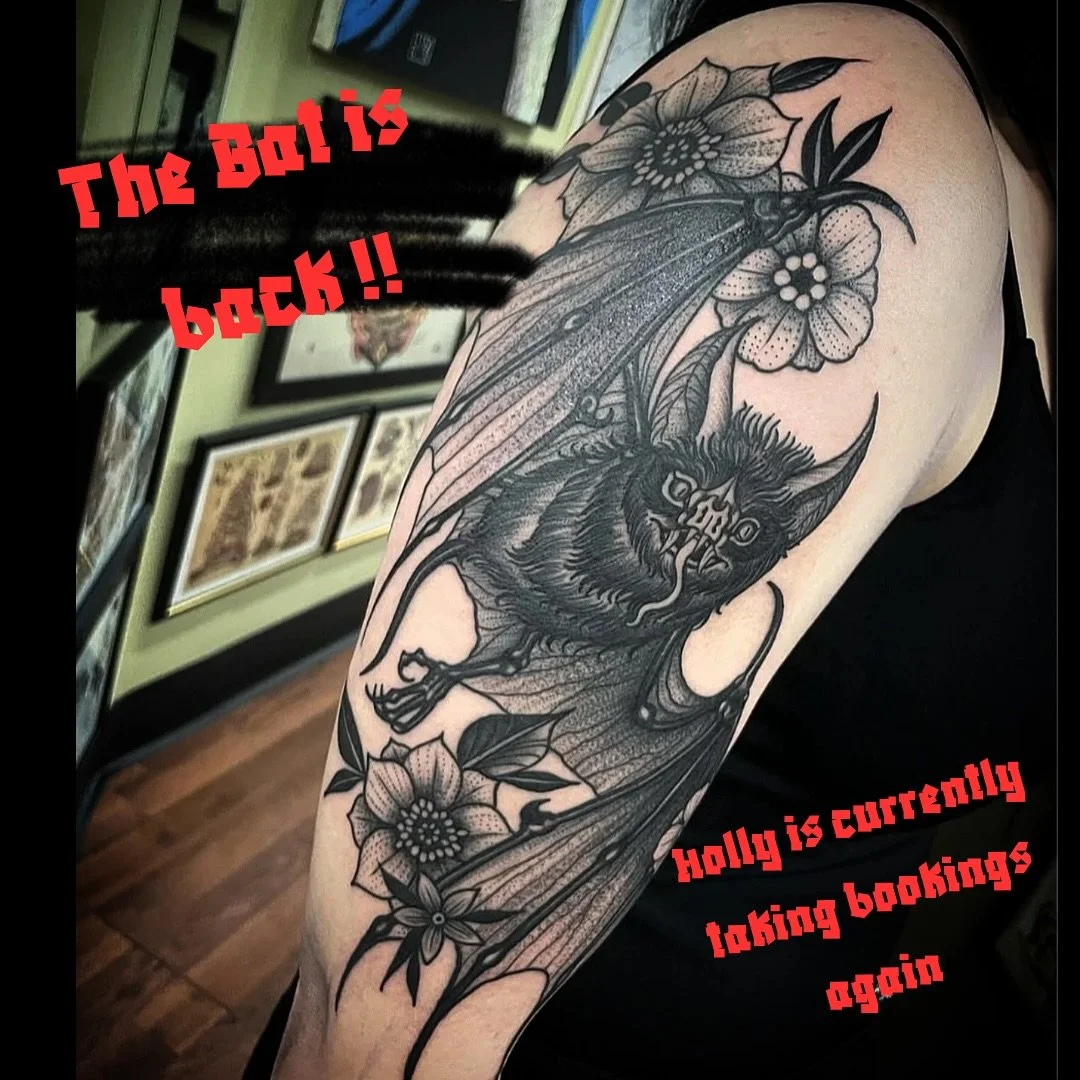 @blackbladetattoo is back!
Currently booking Saturday , with more days to open in in the future 
Pop into the studio to book or give us a buzz to discuss !! 

#blackwork #blacktattooart #inked #darktattoos #ink #taot #tattoos #tattoolifestyle #black 