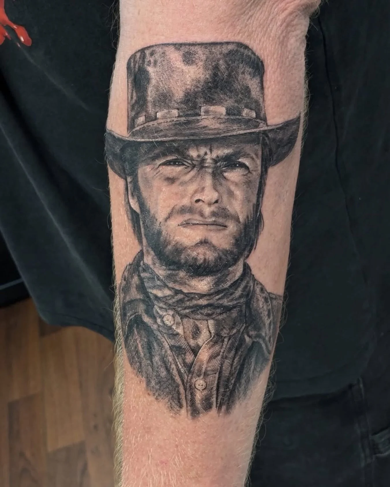 #repost by @theheavygauge 
Clint Eastwood from The good, the bad and the ugly (1966)

Contact to book🙌
📧 info@swtattoostudio.com
📱0461 554 950
📞 (08)9791 9066

#tatt #realismtattoo #bunbury #southwesttattooers